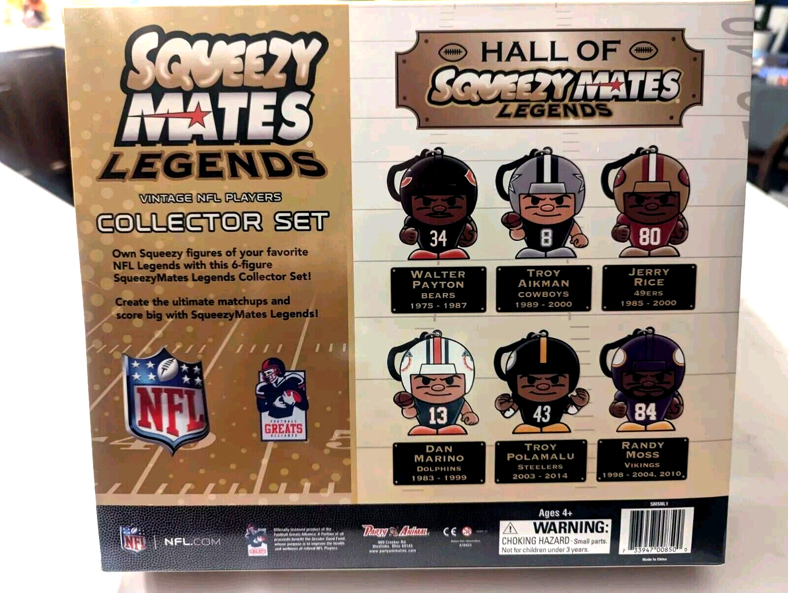 NFL LEGENDS 2024 SQUEEZYMATES 6 FIGURE W/ CARABINER COLLECTOR’S BOX SET 🔥🔥🔥