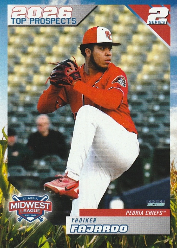 2026 Midwest League Top Prospects Series 2 Yhoiker Fajardo Peoria Chiefs