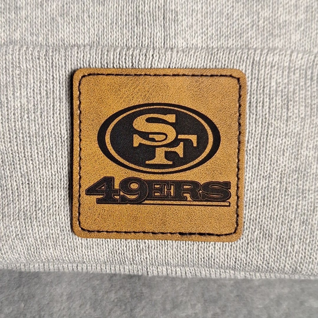 49ers Leather Square Patch NFL (Patch Only)