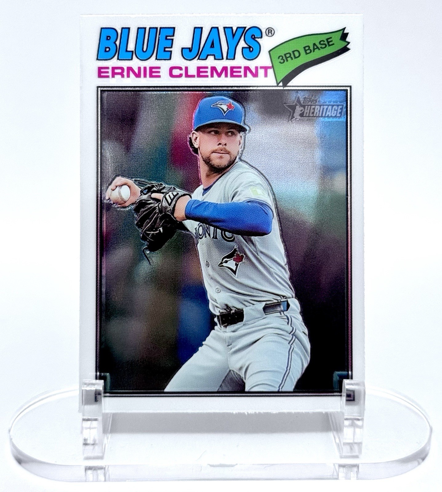 2026 Topps Heritage Chrome Ernie Clement Short Print SP #21 Toronto Blue Jays