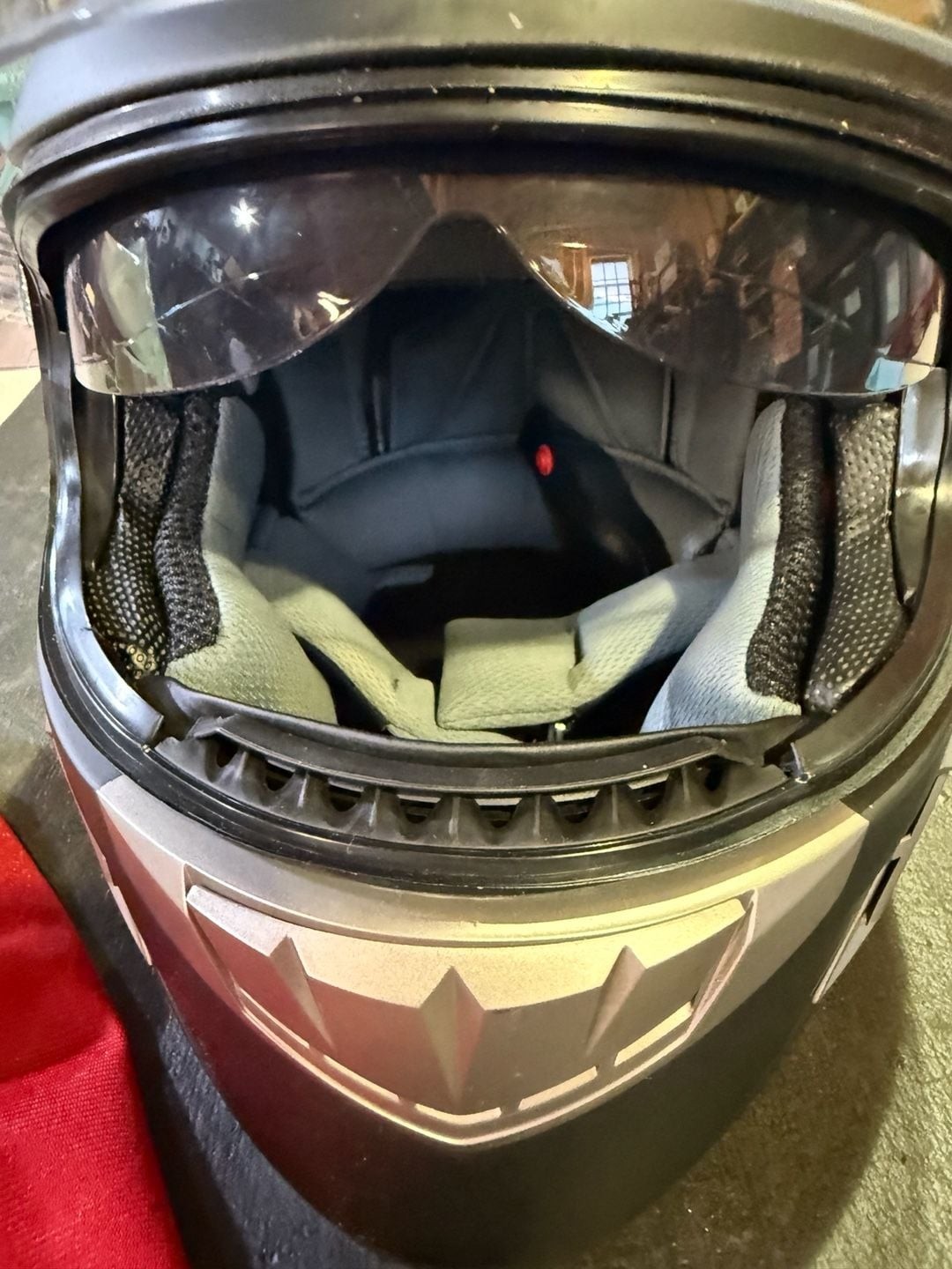 Bilt Full Face Motorcycle Helmet with Drop-Down Sun Visor Matte Black Size M(X)