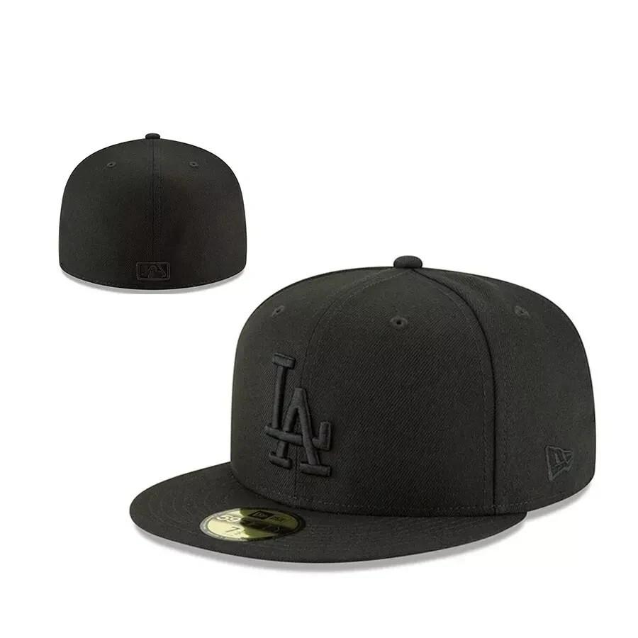 Los Angeles Dodgers Hat Fitted LA 59FIFTY Solid Color Series Basic Stitched Cap