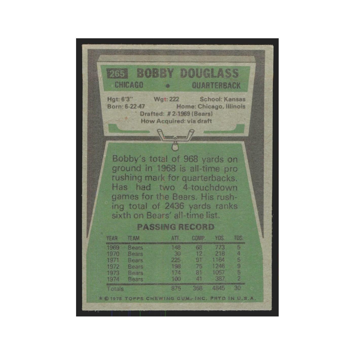 1975 Topps Bobby Douglass Bears #265.0