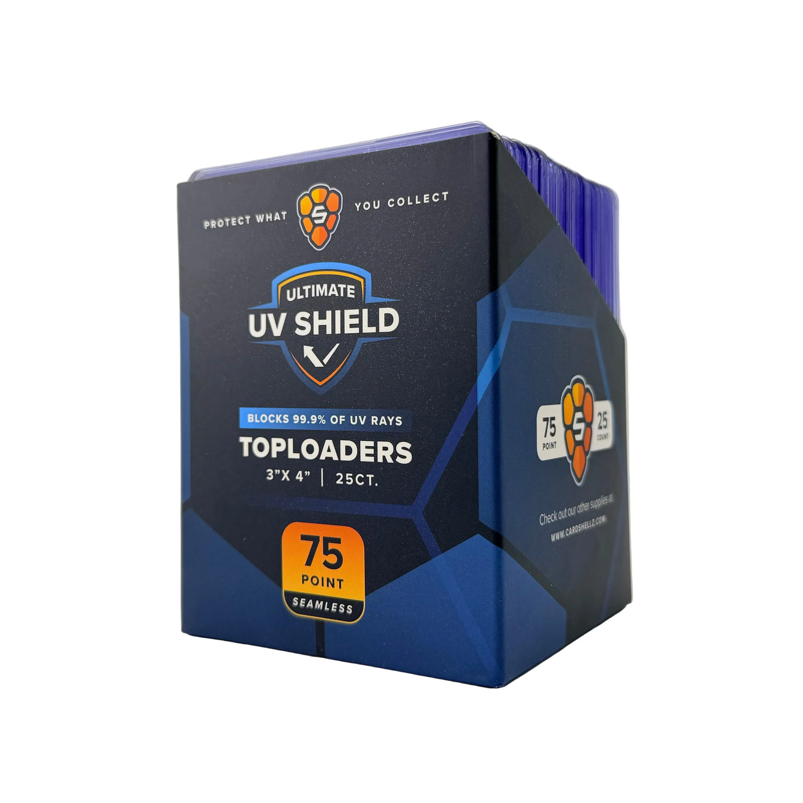 3″x4″ Toploader 75PT PREMIUM – Seamless Frame Blue Hint