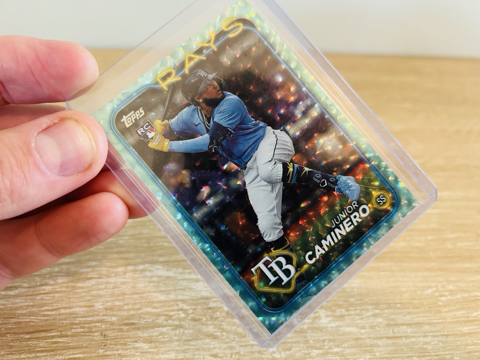 2024 Topps Series 2 – Junior Caminero RC #628 Aqua Foil /399 Rays Rookie