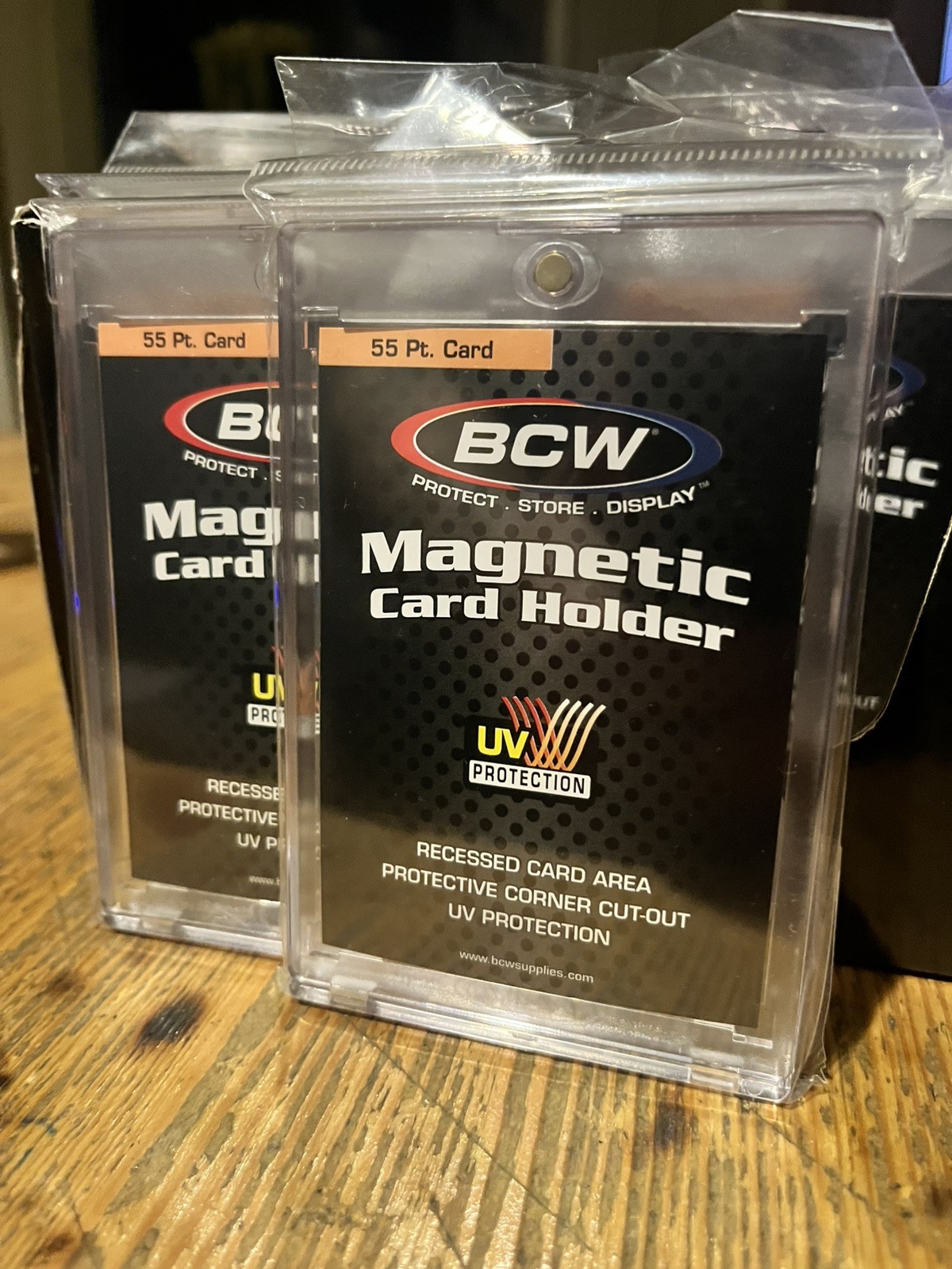 Lot of (16) BCW 55pt Magnetic One Touch Card Holders – 1-MCH-55