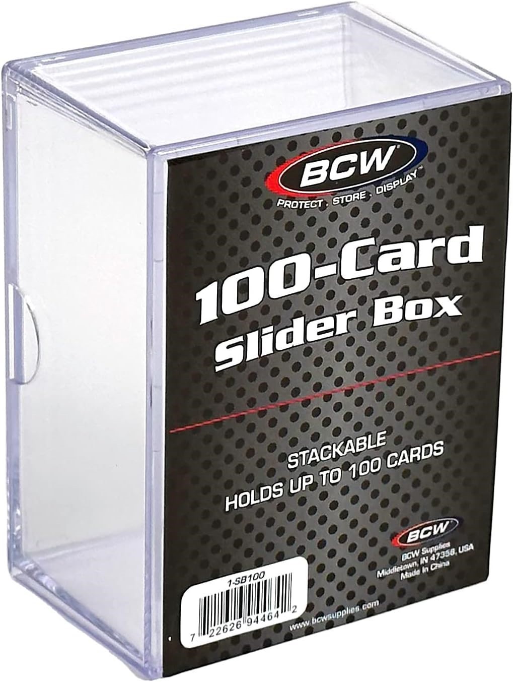 BCW Clear Slider Boxes Hold 100 Standard Cards – Baseball Basketball Storage