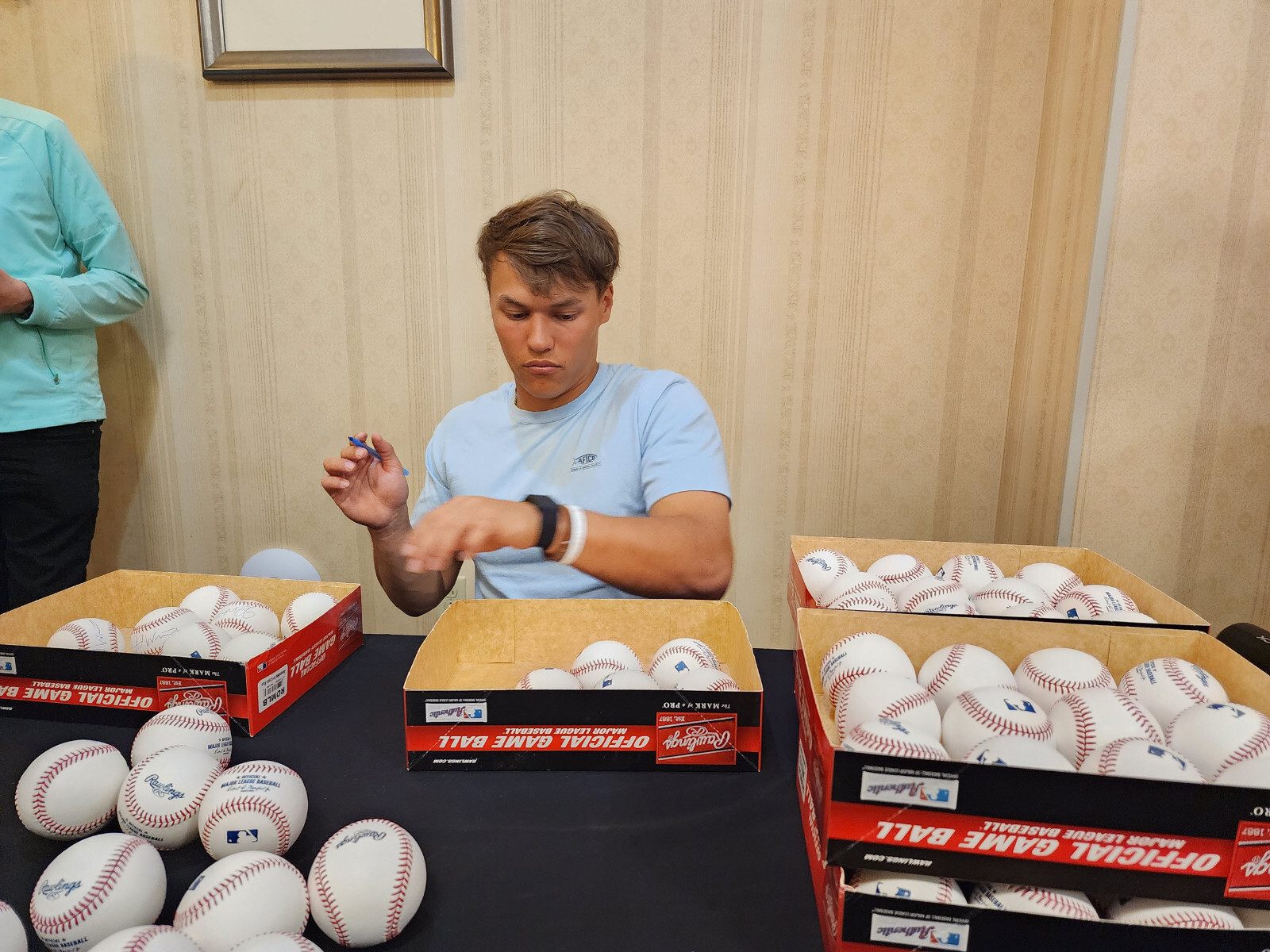 JJ Wetherholt Autographed OMLB Baseball Inscribed Go Mountaineers PROVA COA