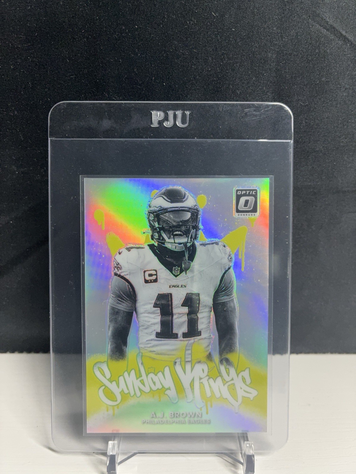 2025 Panini Donruss Optic A.J. Brown Sunday Kings Case Hit SSP #15