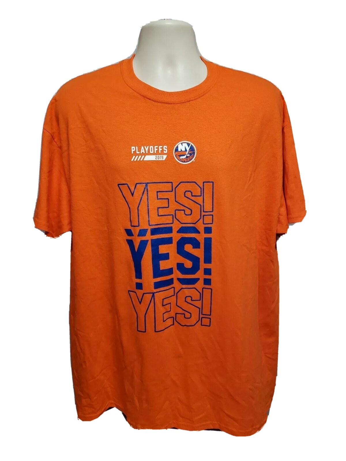 2019 New York Islanders Playoffs Yes Yes Yes Adult Orange XL TShirt