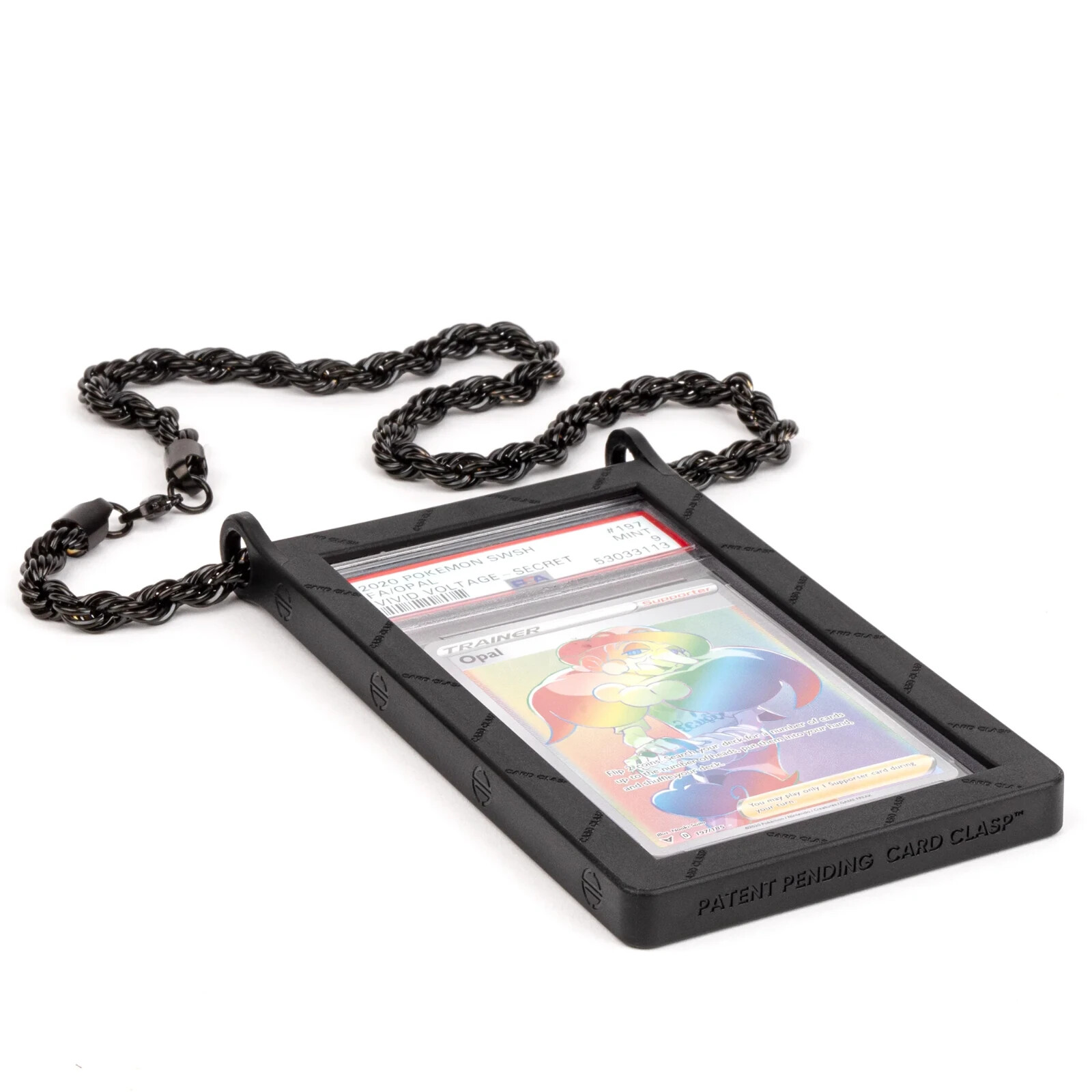 PSA Pokemon Slab TCG Card Necklace Black (No PSA Pokemon Slab Included)