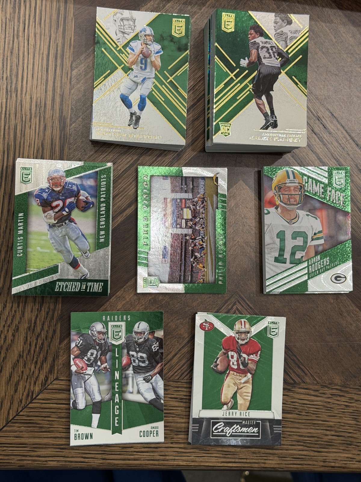 2016 Panini Elite Football Green Base and Insert Parallel Choose Pick Your Card