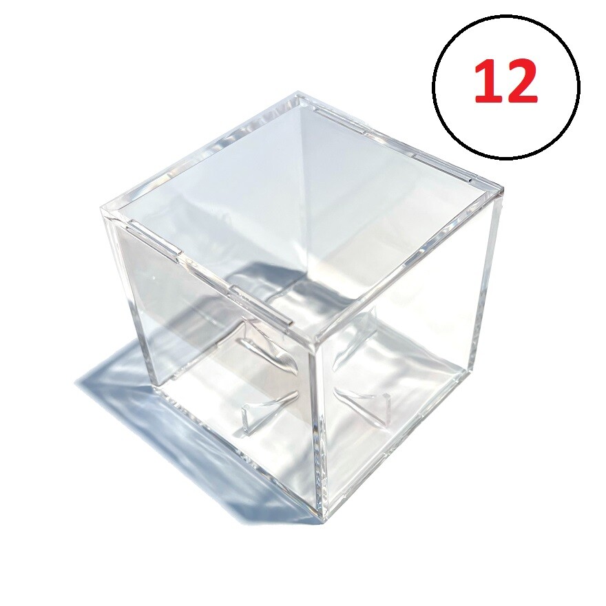 12 Baseball Cubes | UV Blocking Display Holder With Stand New | Collector MVP