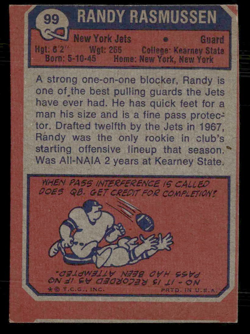 1973 Topps #99 Randy Rasmussen