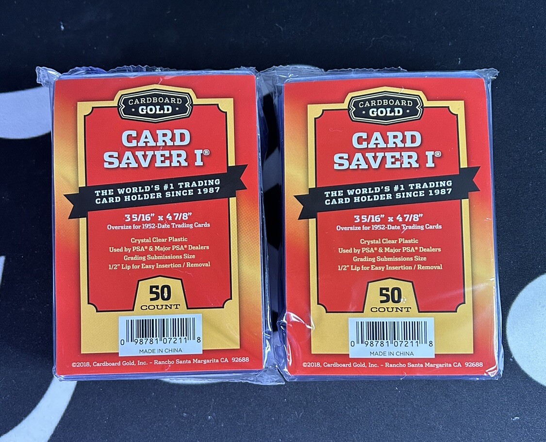 Cardboard Gold Card Saver I – Semi-Rigid Card Holders – 100 Count – PSA