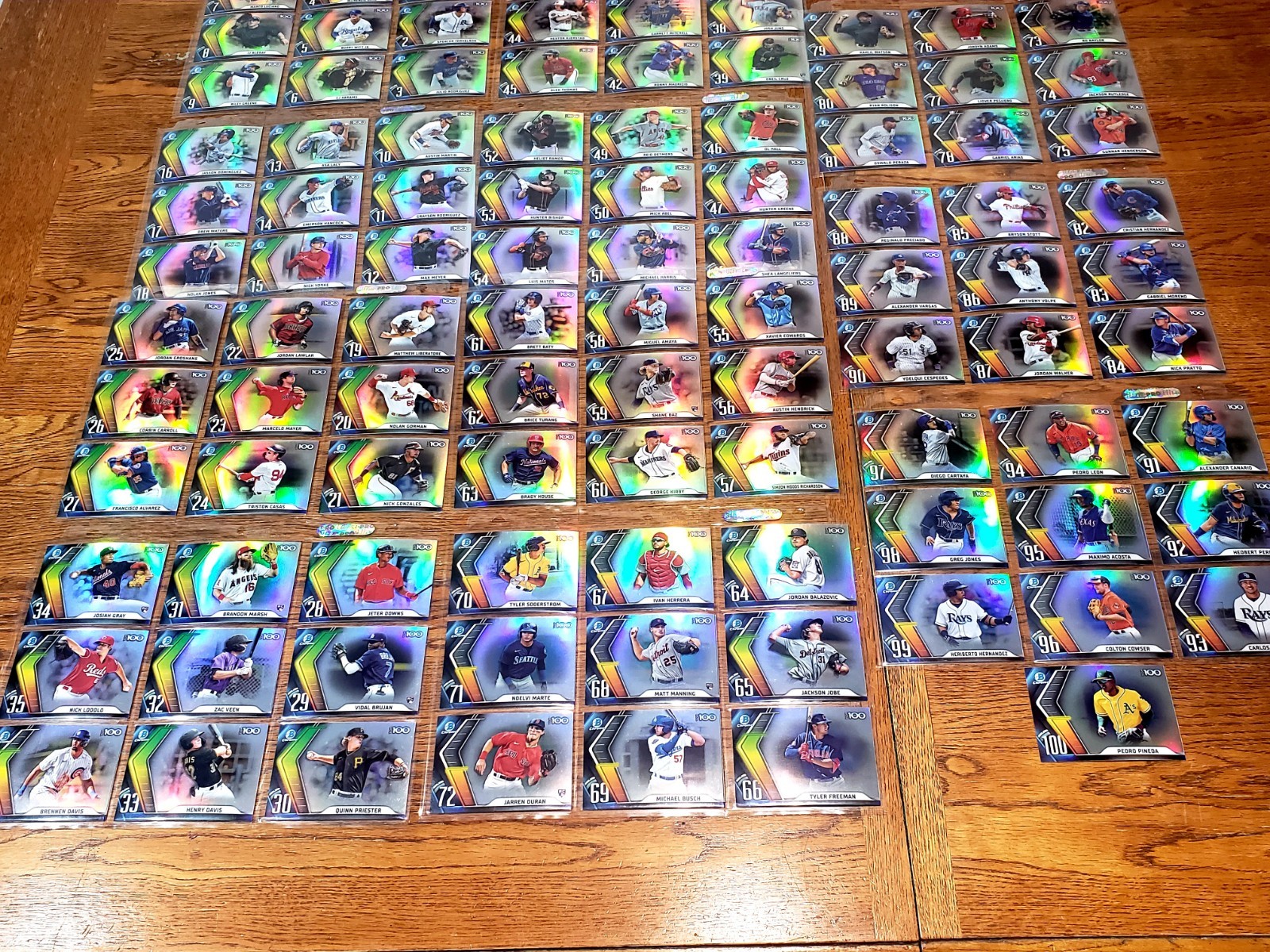 2022 Bowman Chrome Top 100 Scouts COMPLETE SET Mayer Duran Casas Witt Cruz L@@K