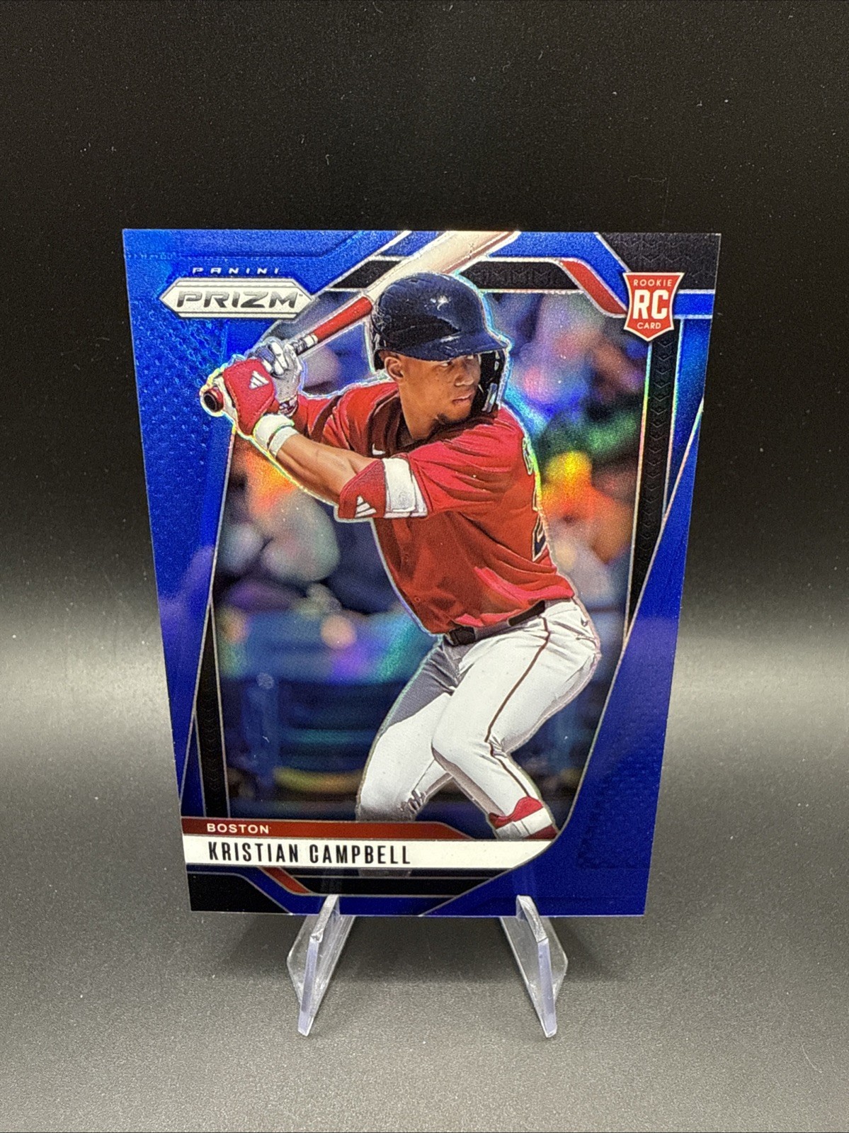 2025 Panini Prizm – Kristian Campbell, Kristian Campbell #1 Blue Prizm /199 (RC)
