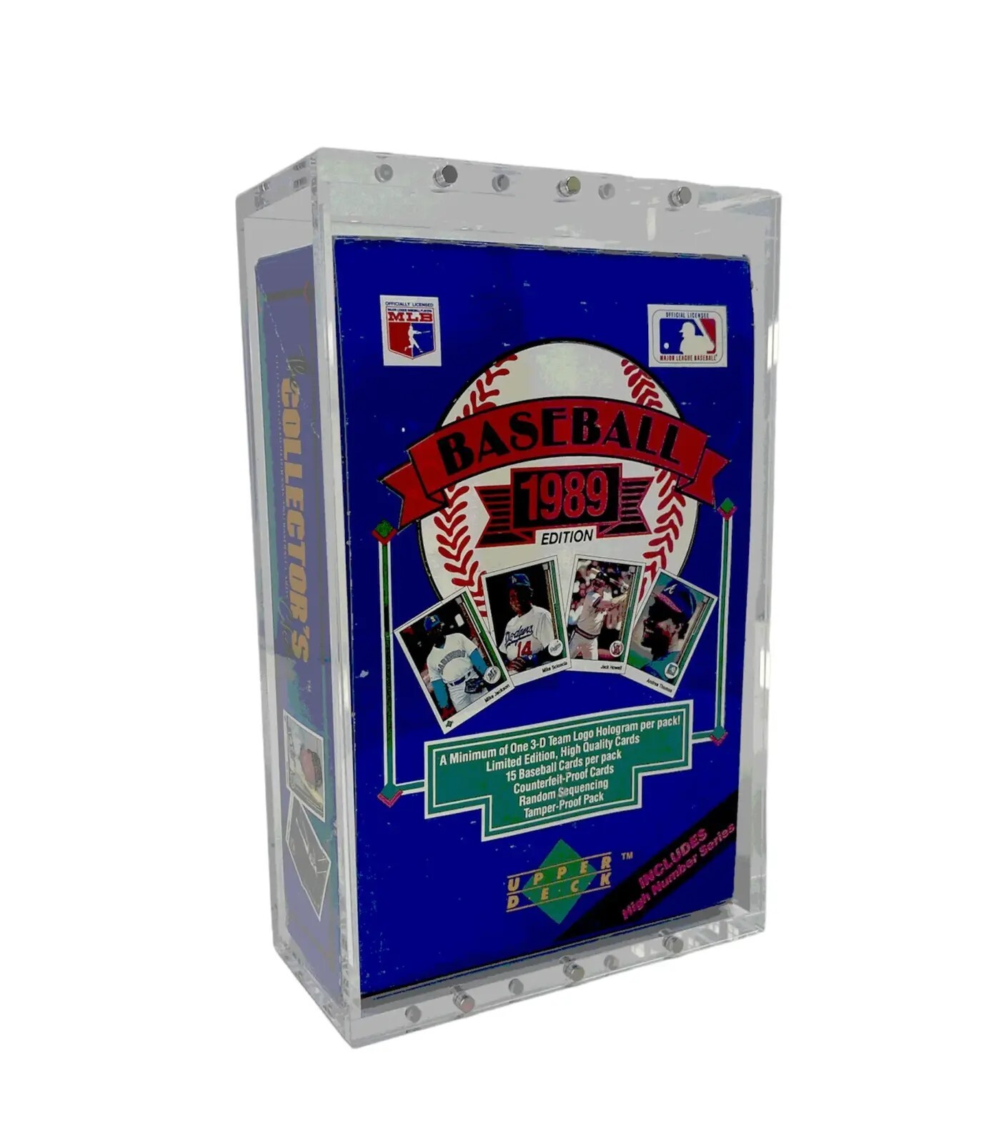 Acrylic Display Case Magnetic Lid FITS 1989 Upper Deck Baseball Sealed Pack Box