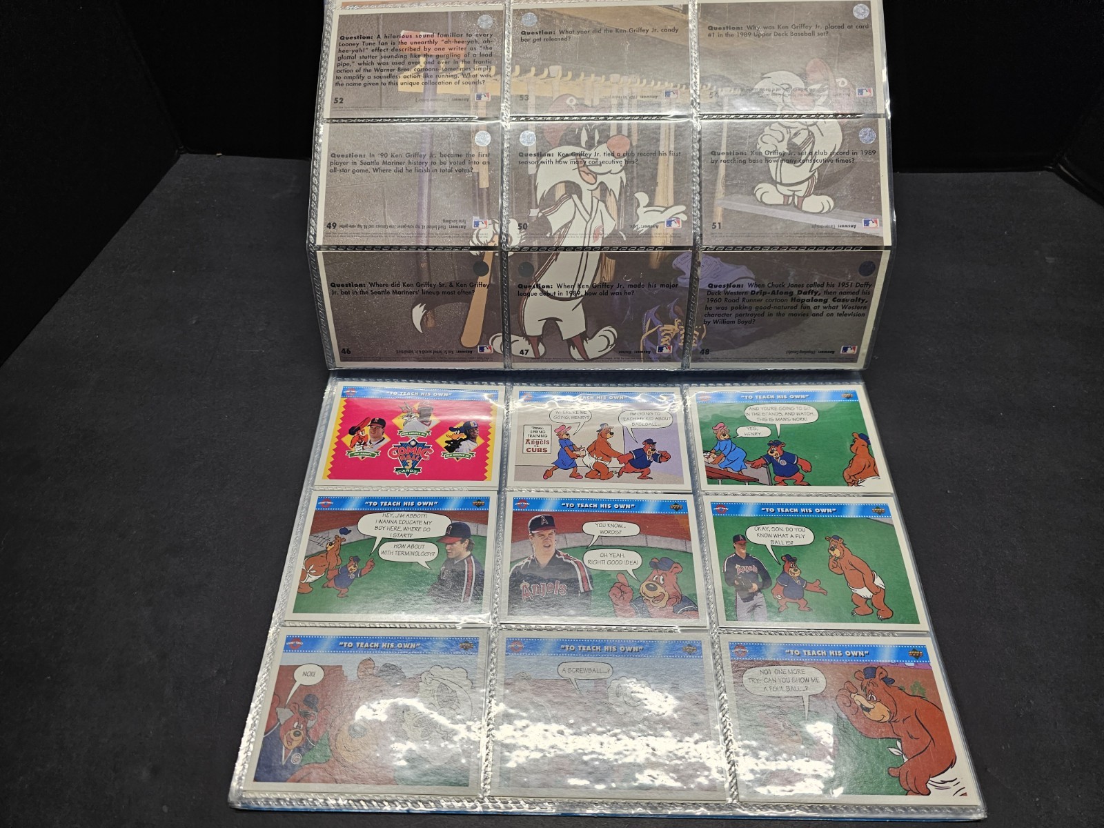 1992 Upper Deck Comic Ball 3 Card Set With Collectors Album