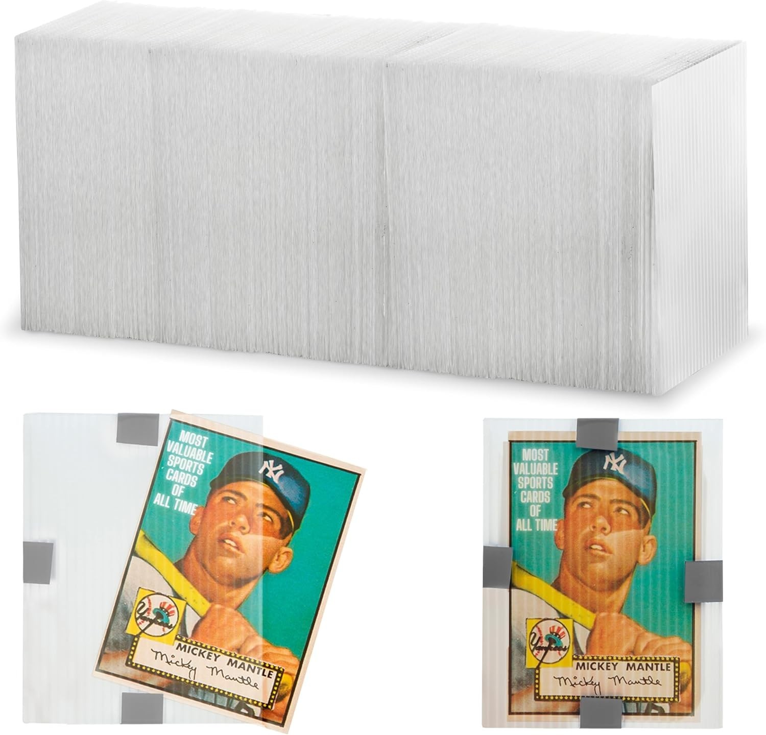 Trading Card Shipping Protector 120 Pack, 3.5″ x 4.5″, Durable Plastic