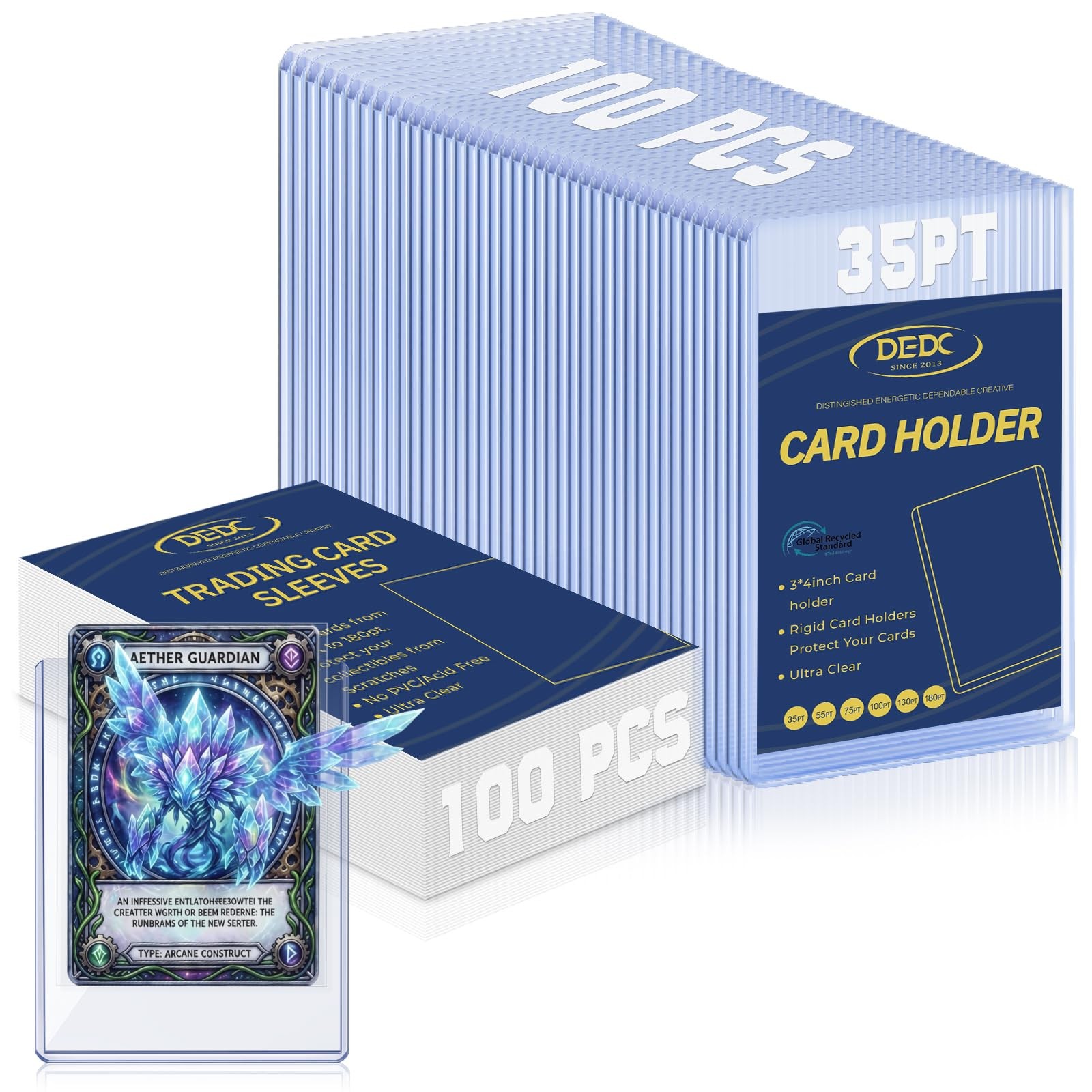 200 Top Loader Thick Card Load Holder Storage for Trading Cards Sports Soft Penn