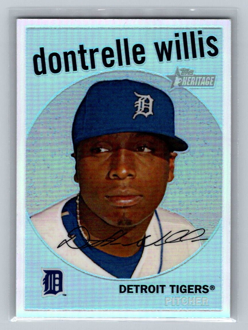 2008 Topps Heritage Chrome Refractor #C5 DONTRELLE WILLIS /559 Detroit Tigers
