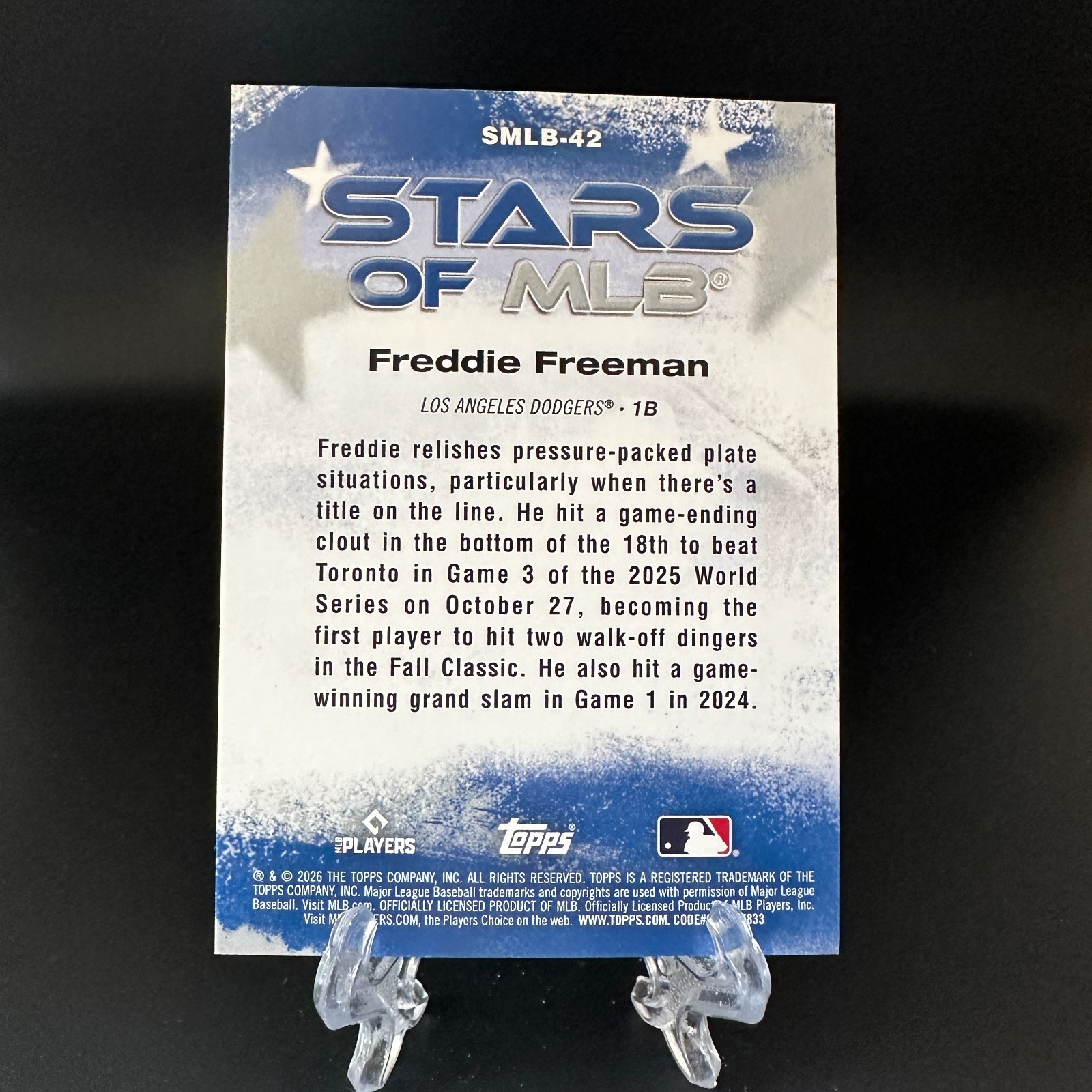 2026 Topps Series 2 – Freddie Freeman Stars of MLB #SMLB-42 Dodgers