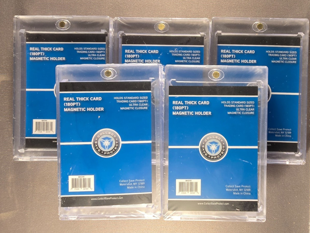 (5x) CSP 180pt Magnetic Card Holders One Touch 180 pt 180 Point Real Thick Card