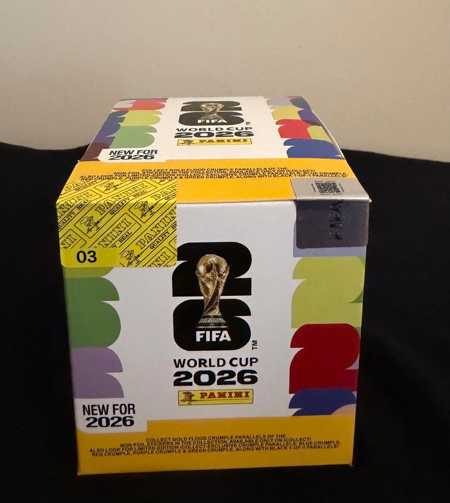2026 Panini FIFA World Cup Sticker Box Collection- 50 Pack Box Gold Limited US