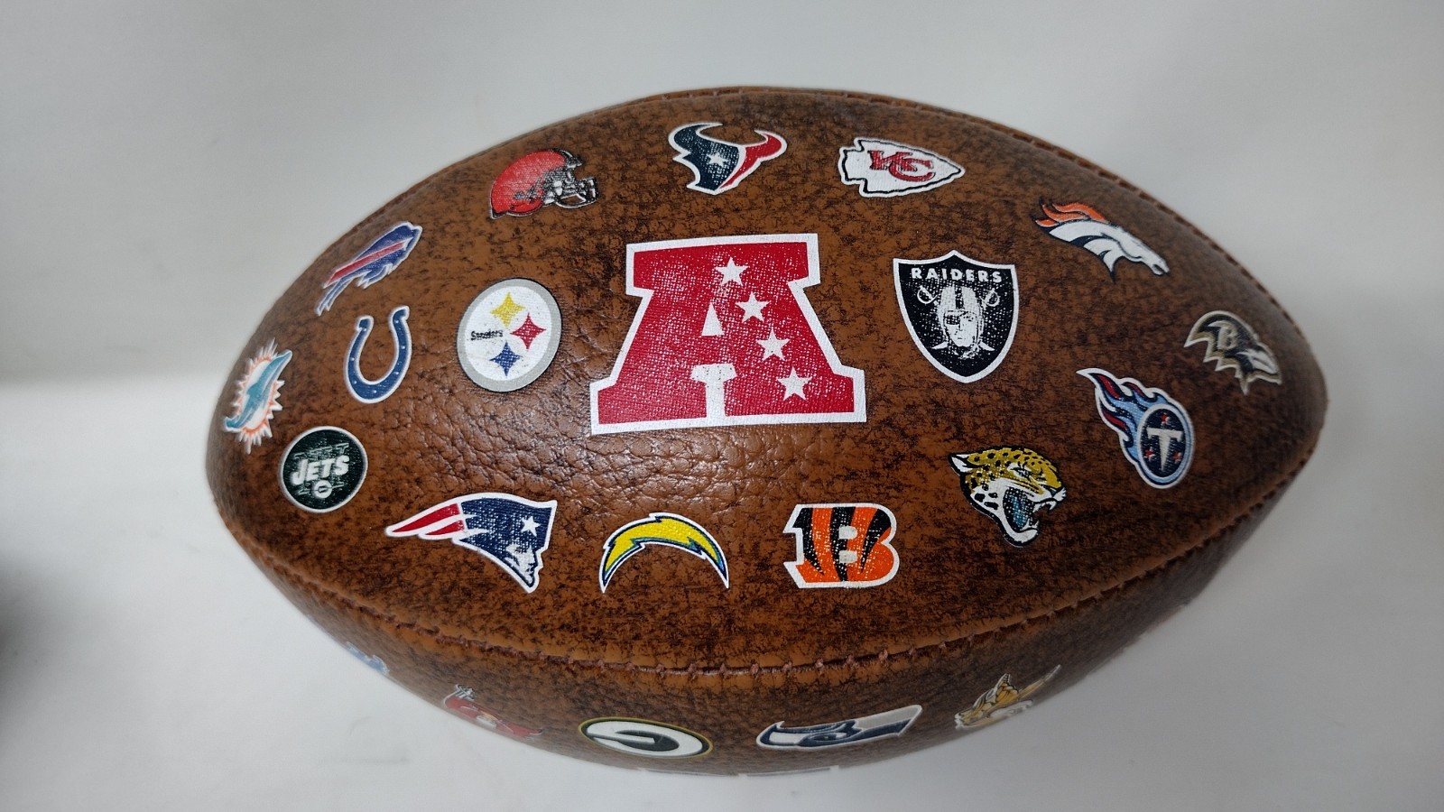 Wilson NFC AFC All Logos Soft Touch Mini Football 9″ Licensed WTF1549