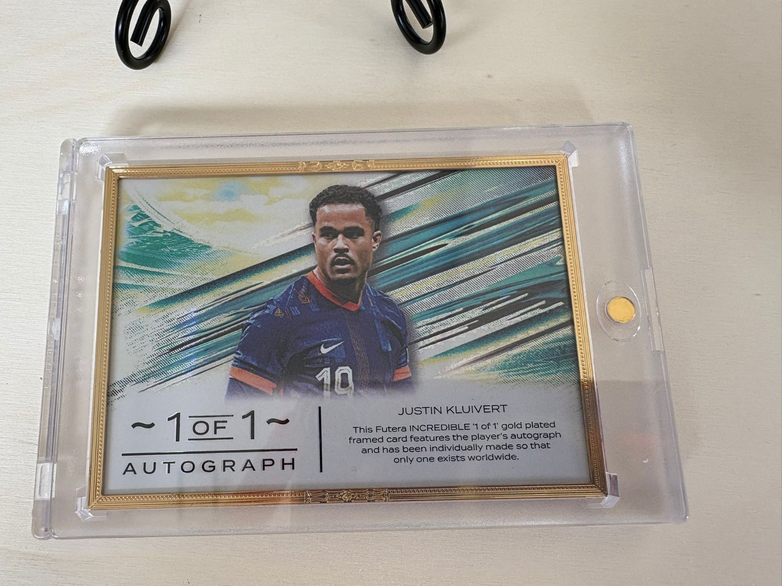 Justin Kluivert 1/1 Autograph Gold Plated Futura Incredible One Of One Auto Rare