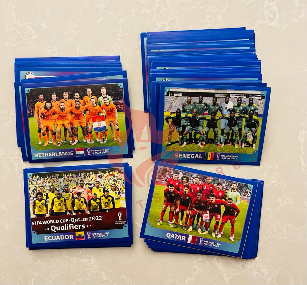 2022 Fifa World Cup Qatar Blue Parallel Panini Stickers GROUPS A, B, C, STADIUMS