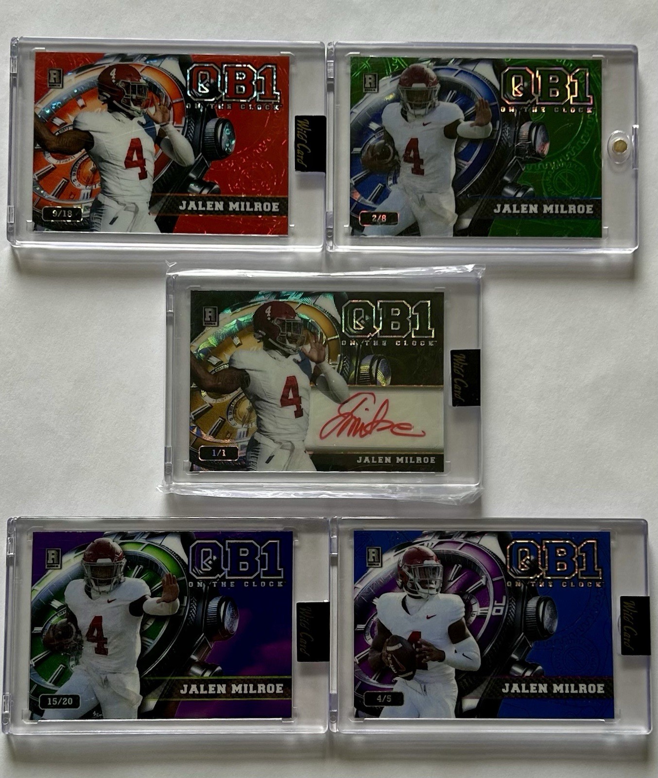 JALEN MILROE 1/1 AUTO – RC QB Seahawks – 2024 Wild Card Lot All Jalen Milroe
