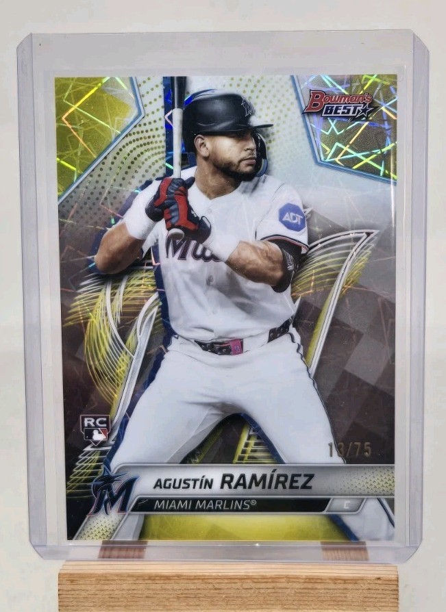 Agustin Ramirez /75 2025 Bowman’s Best #16 Yellow Lazer Refractor (RC)