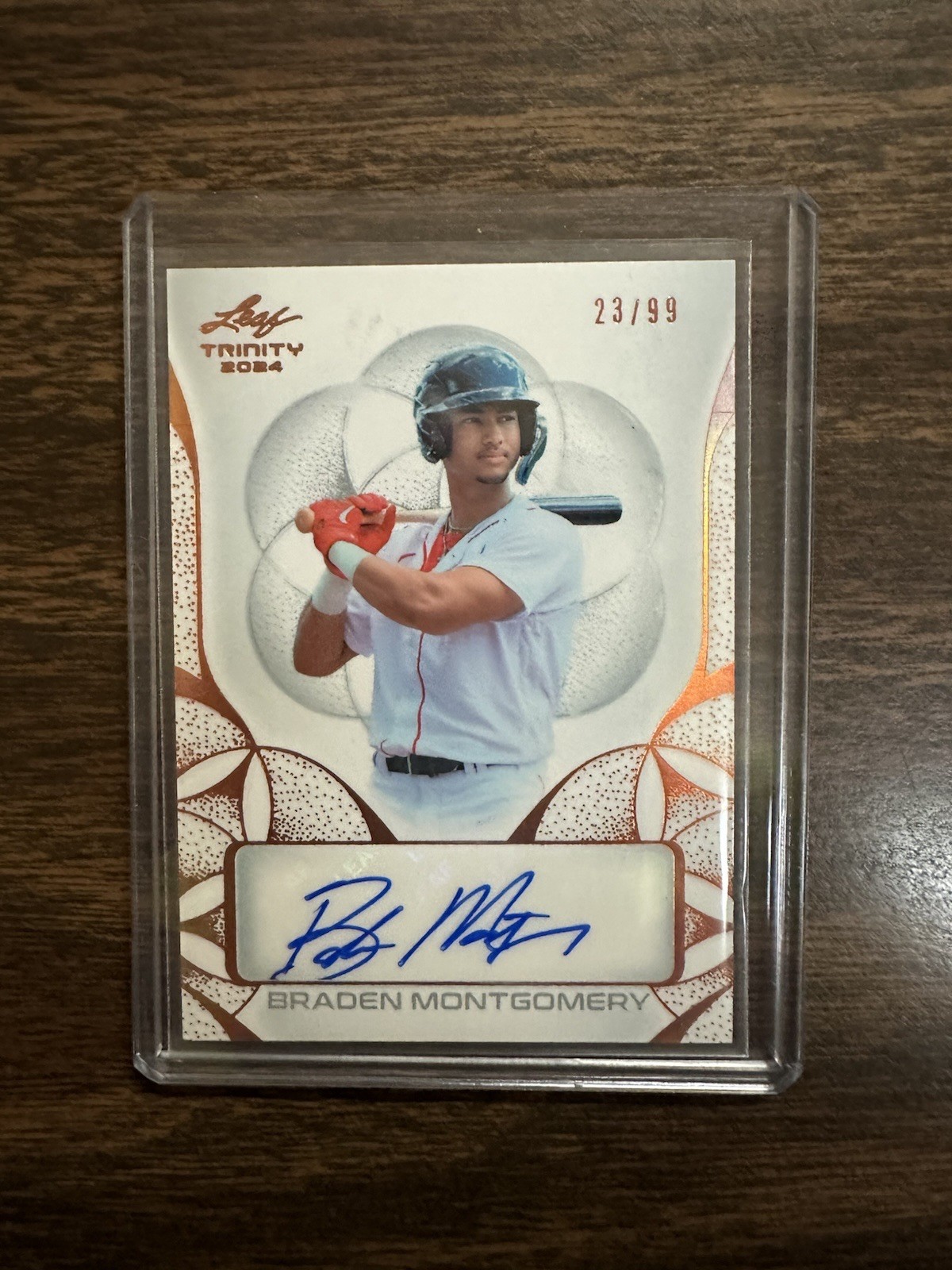 Braden Montgomery 2024 Leaf Trinity Bronze Auto 23/99. Chicago White Sox.