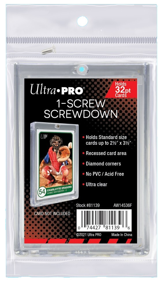 10 Ultra Pro 32pt 1-Screw Recessed Screwdown Trading Sports Card Holder Case