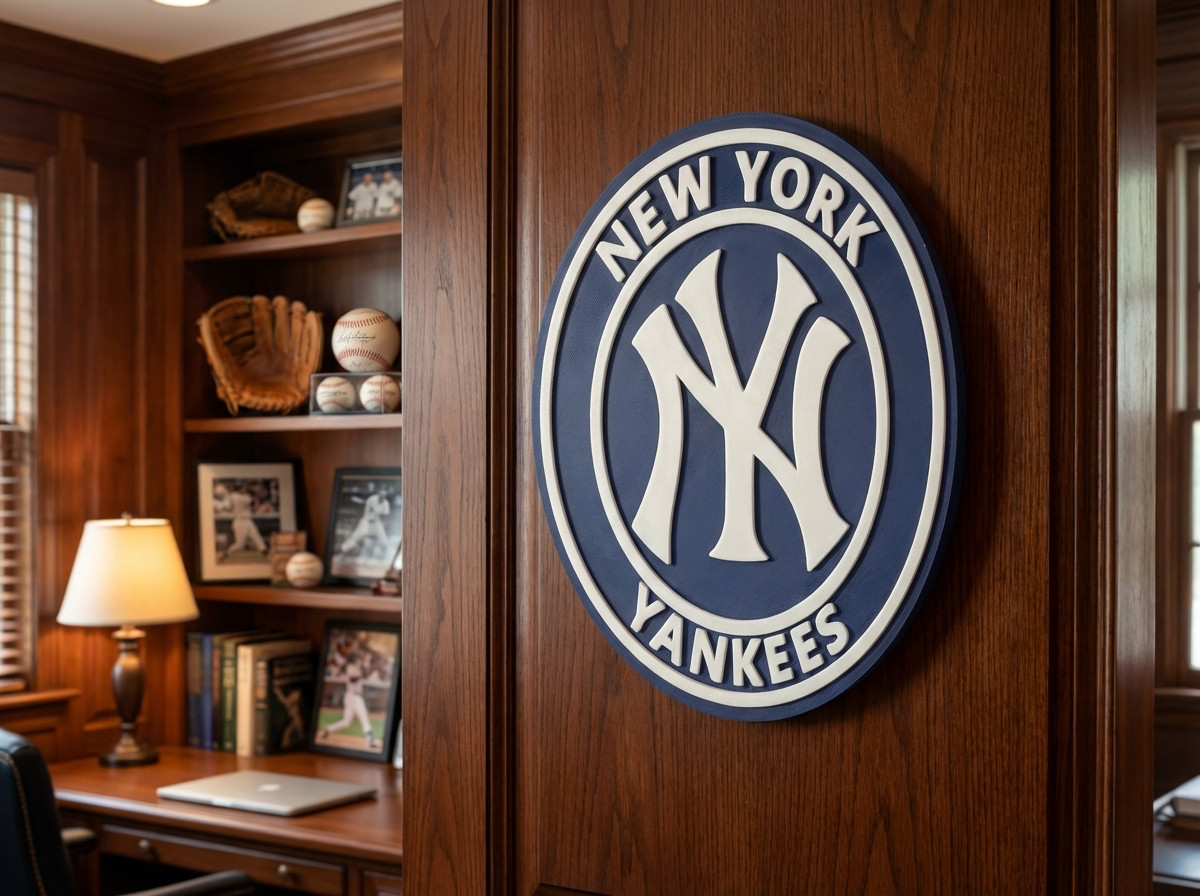 New York Yankees 3D Wall Sign MLB Baseball Decor Yankees Fan Gift Man Cave