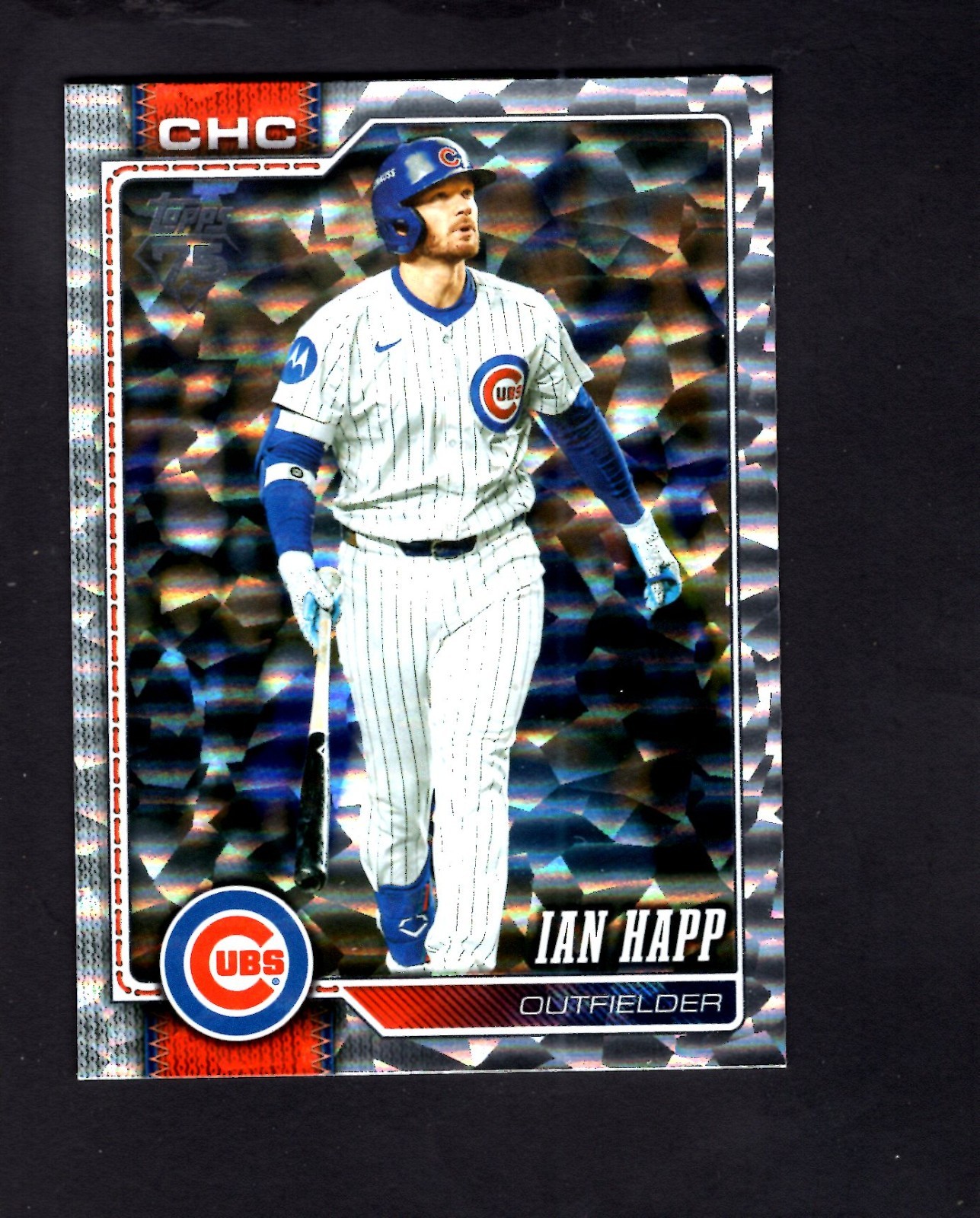 2026 Topps Series 2 Silver Crackle Foil Card #585 – Ian Happ Cubs