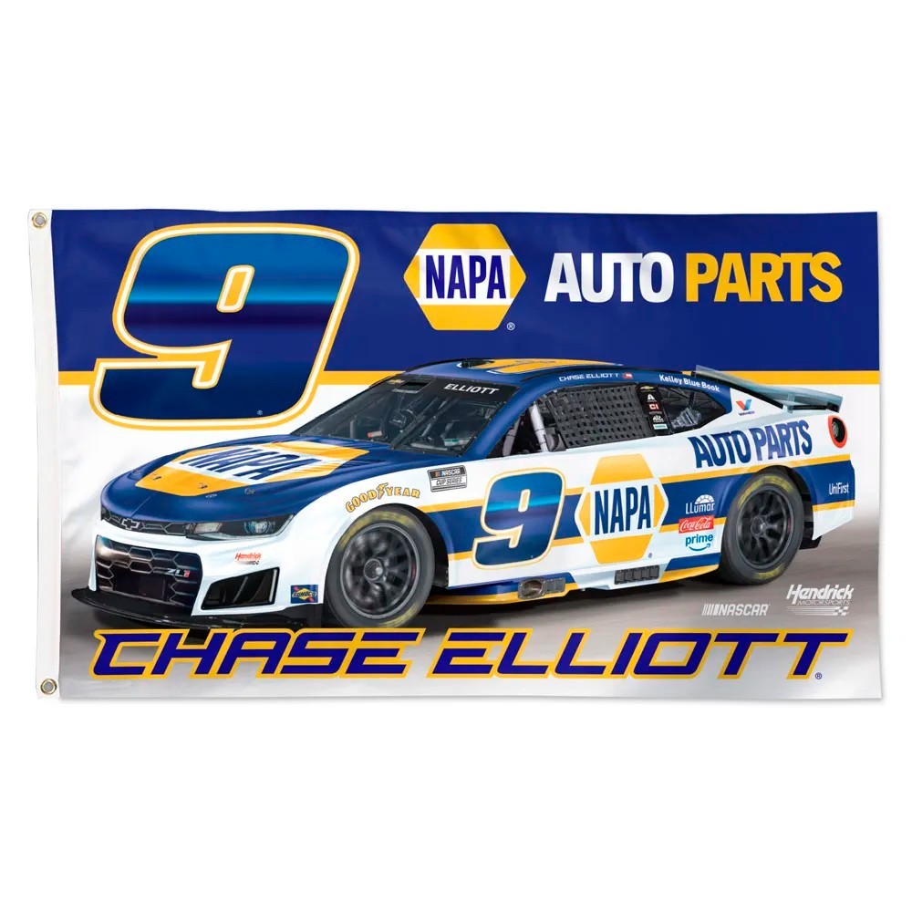 Chase Elliott #9 Nascar Auto Parts Car Racing 3×5 FT Flag Wall Decore Banner