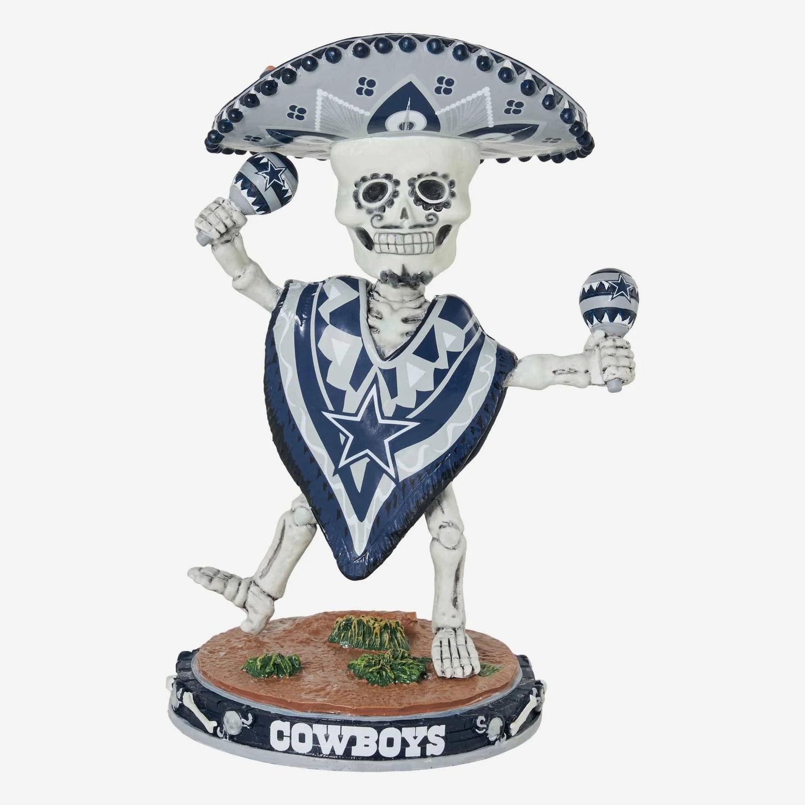 Calavera Dallas Cowboys Glow In The Dark Bobblehead NFL Football