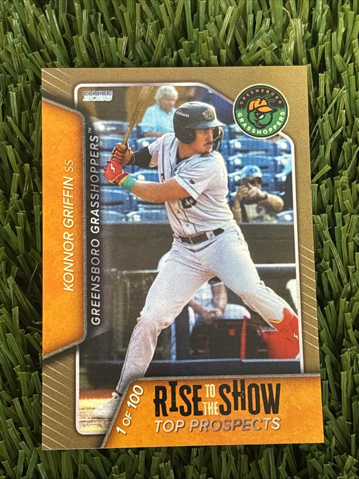 Konnor Griffin 2026 Greensboro Grasshoppers Rise Show To the Show GOLD #d /100