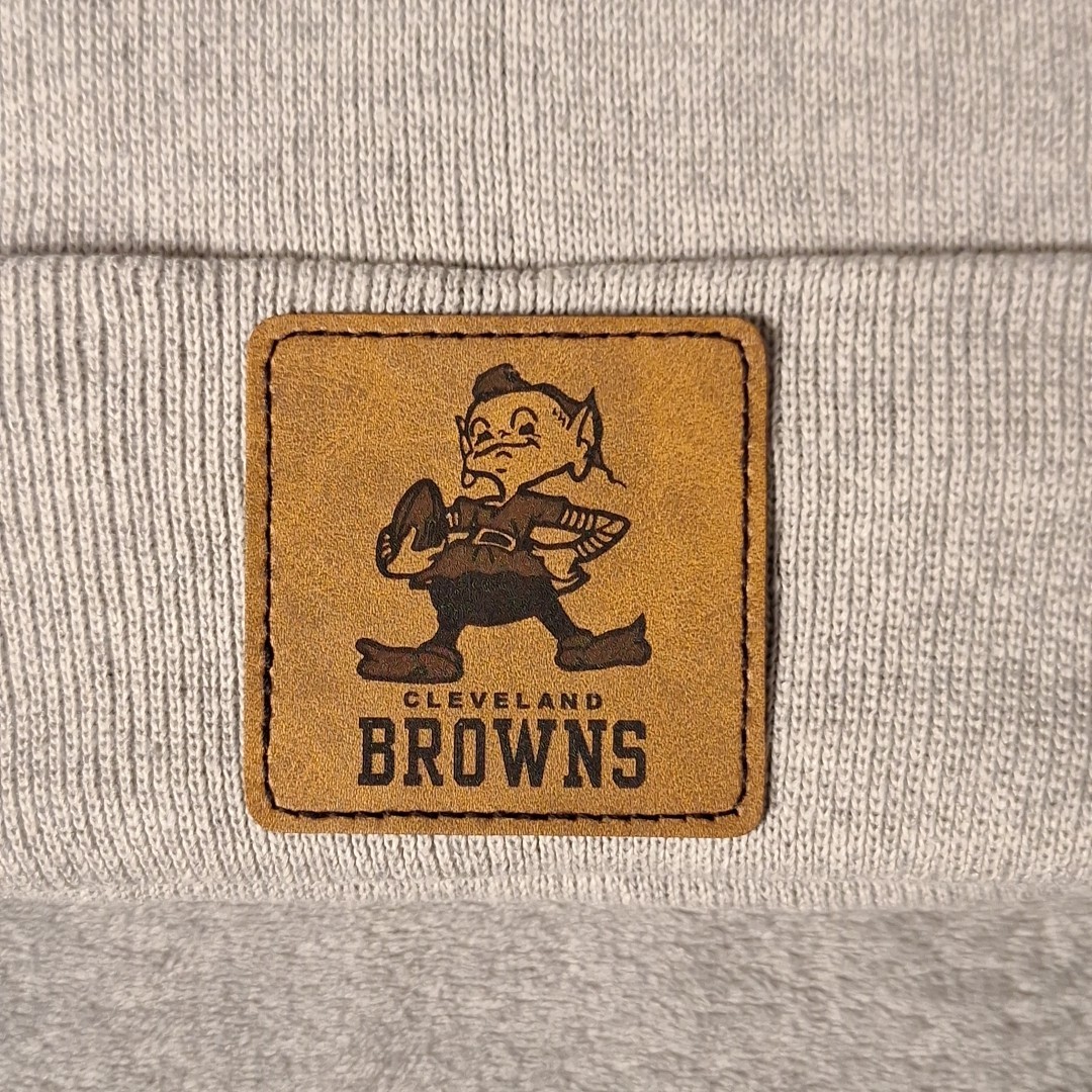 Browns Leather Square Patch NFL (Patch Only)