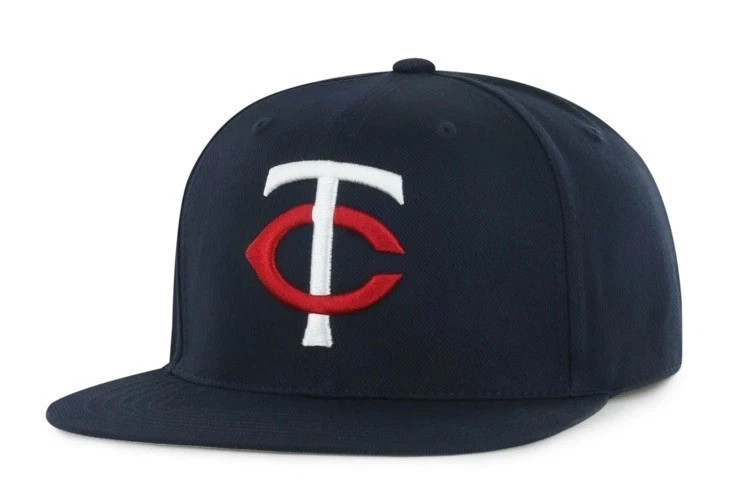 MINNESOTA TWINS Adult OSFA Flatbill Snapback Hat Cap MLB Baseball Navy Blue NEW