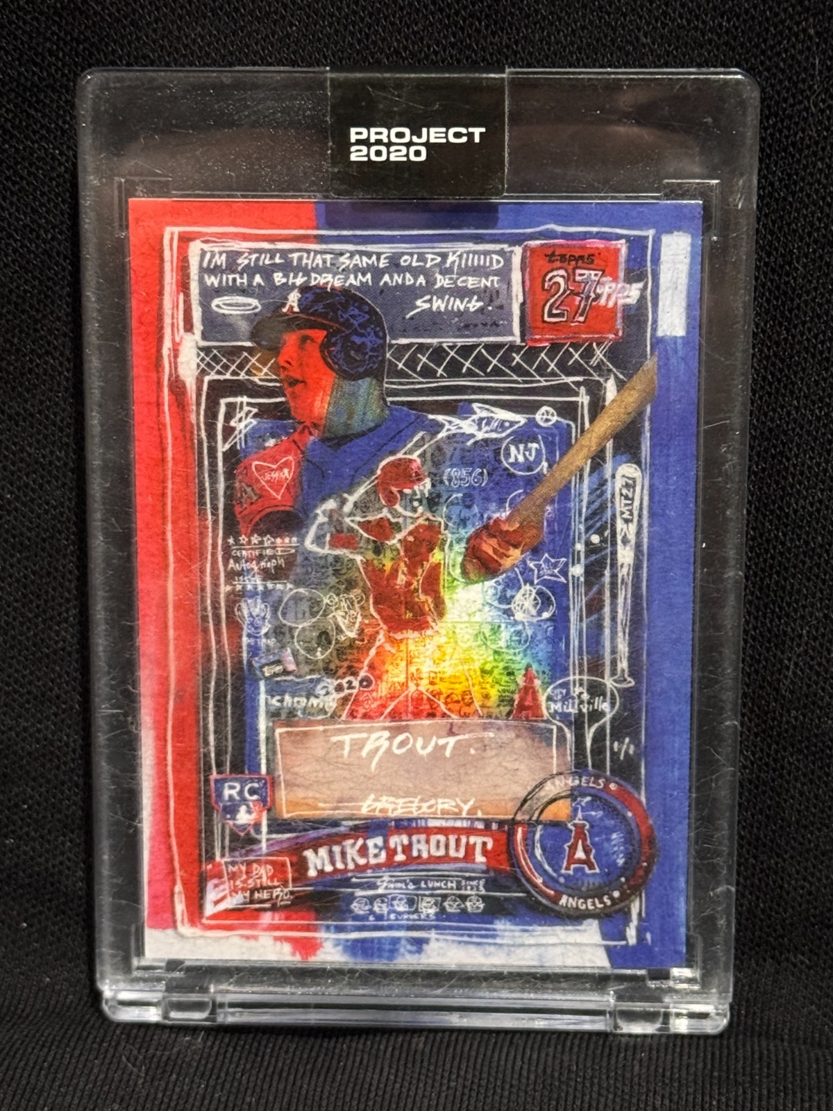 MIKE TROUT ANGELS MVP 2020 TOPPS PROJECT 2020 #325 – ARTWORK BY GREGORY SIFF