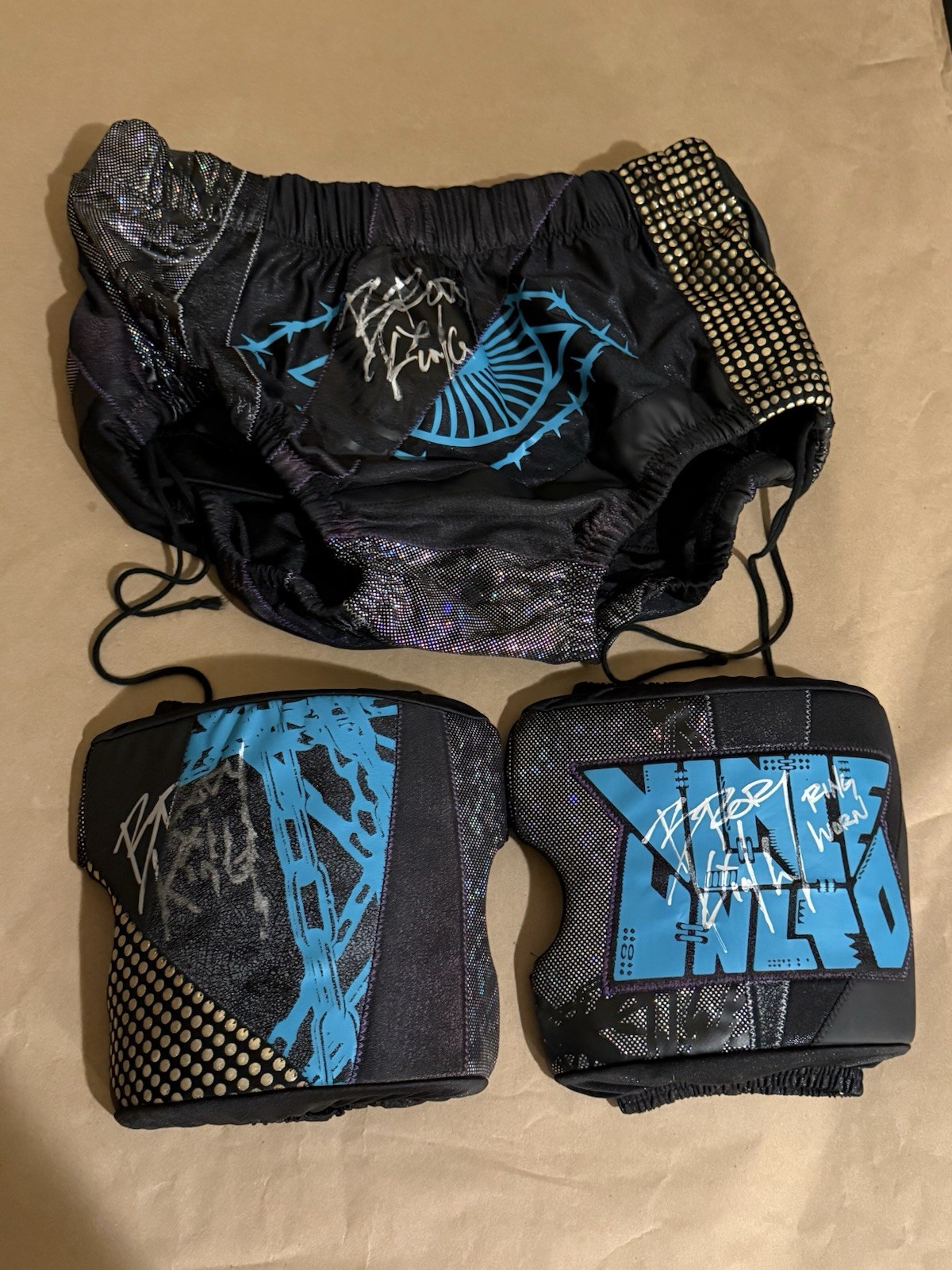 Brody King Ring Worn Signed Gear Trunks Knee Pads AEW NJPW 12/11/21 Not WWE