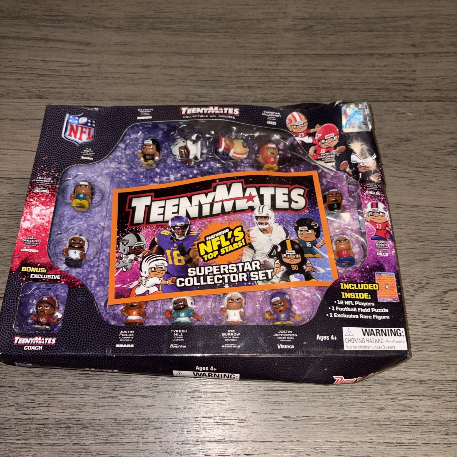NFL Teenymates Player Figure 2023-24 Collector Set Brand New Sealed Damaged Box