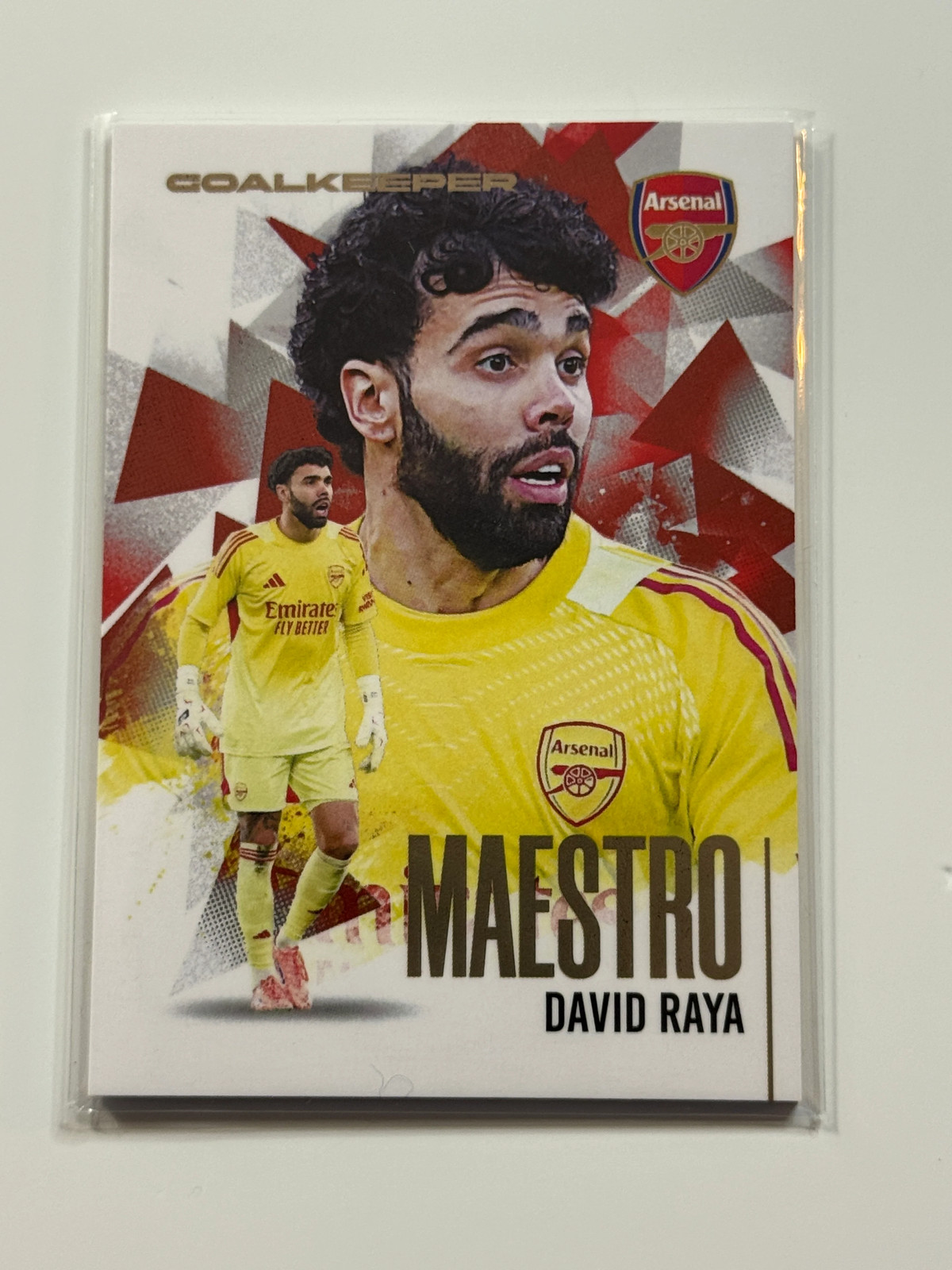 2025-26 Futera Club FX Arsenal Maestro Gold #01 David Raya 09/19