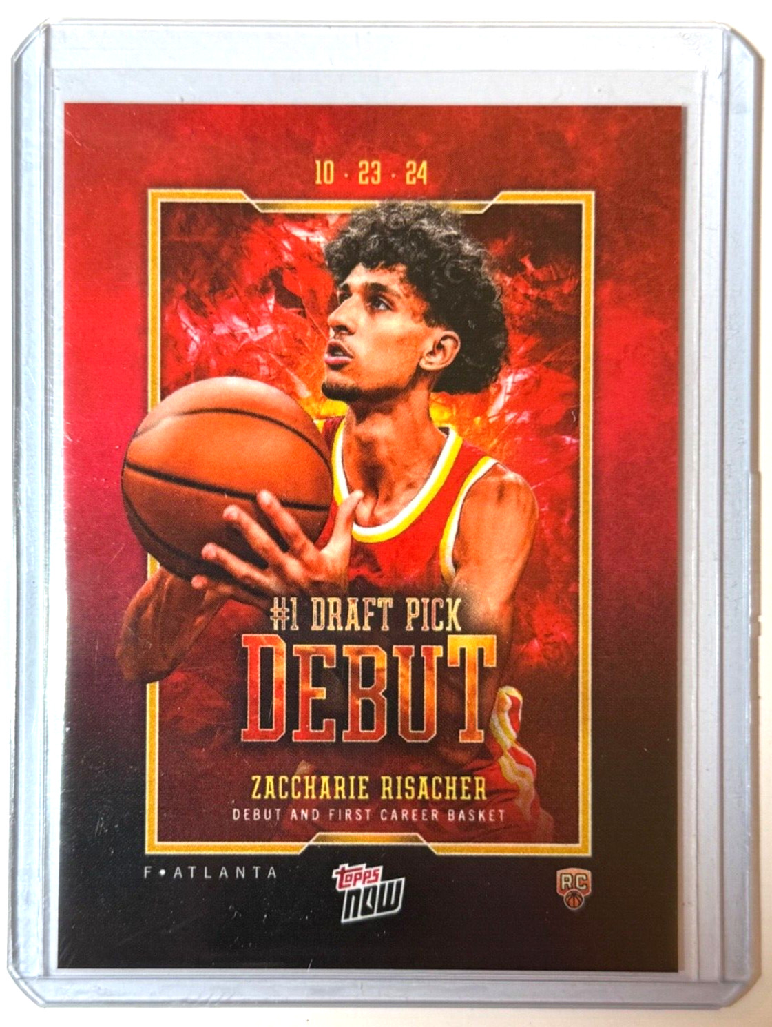 2024 Topps Now #2 Zaccharie Risacher Rookie Card Hawks #1 Draft Pick – Qty