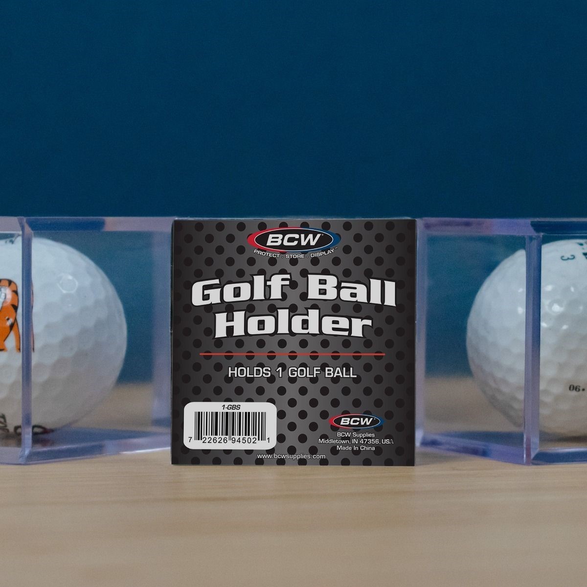 6 BCW Golf Ball Display Cases Clear Plastic 2 Part Cube Square Holder Autograph