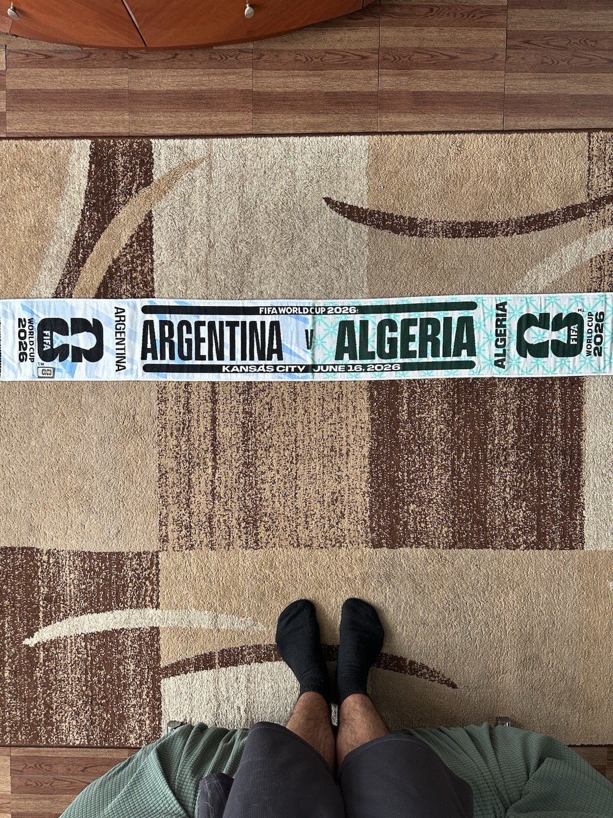 FIFA World Cup 2026 Official Matchup Scarf – Argentina vs Algeria – Kansas City